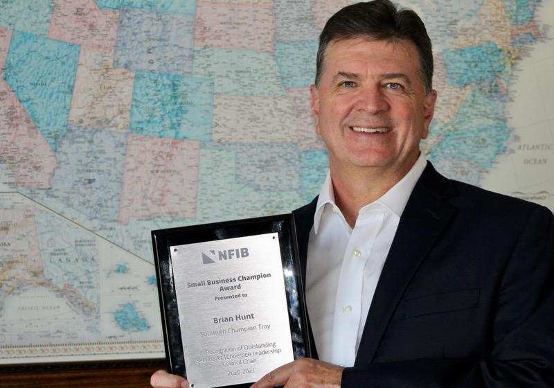 NFIB Recognizes Southern Champion Tray’s Brian Hunt as a Small Business Champion