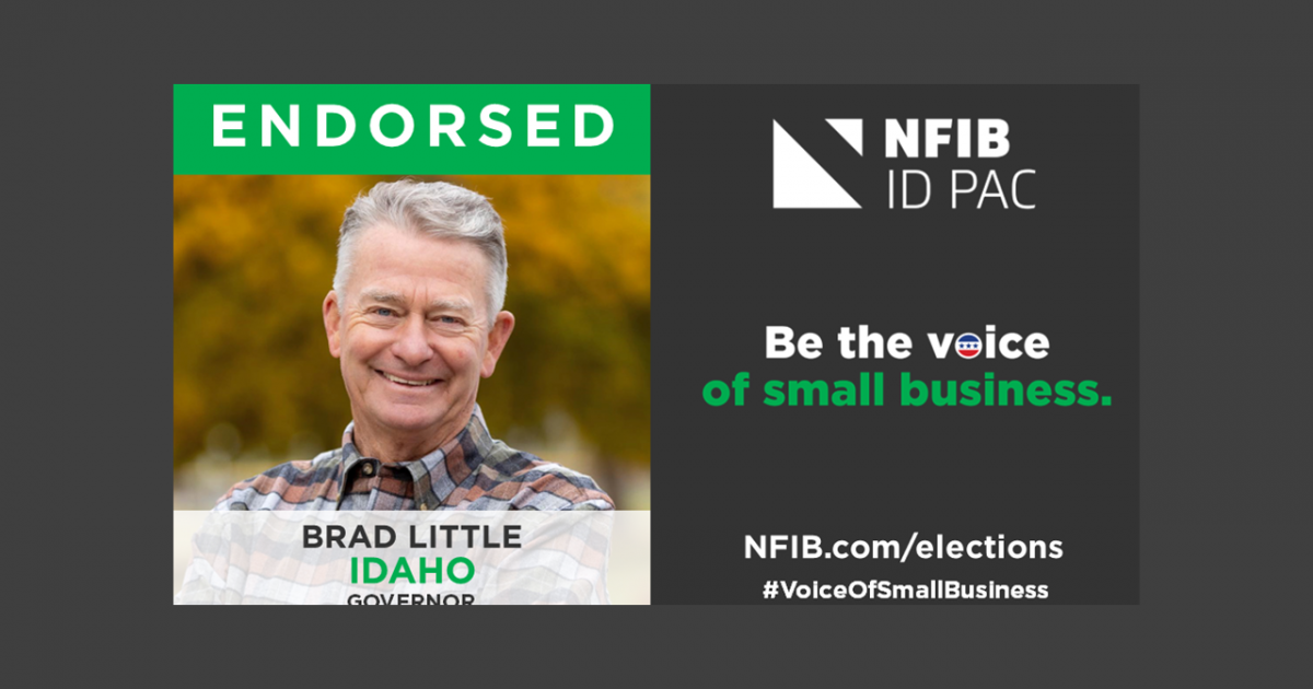 Small Business PAC Endorses Gov. Brad Little, 75 Legislative Candidates