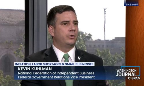 VIDEO: NFIB’s Kevin Kuhlman on C-SPAN’s Washington Journal